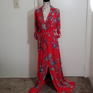 Iris Red floral dress size 3x